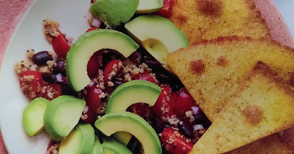 Black Bean, Avocado and Quinoa Salad with Paprika Tortilla Chips Recipe | Samsung Food App