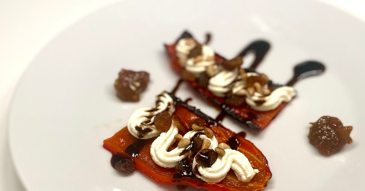 Rosted peppers with creamy goat cheese Recipe | Samsung Food App