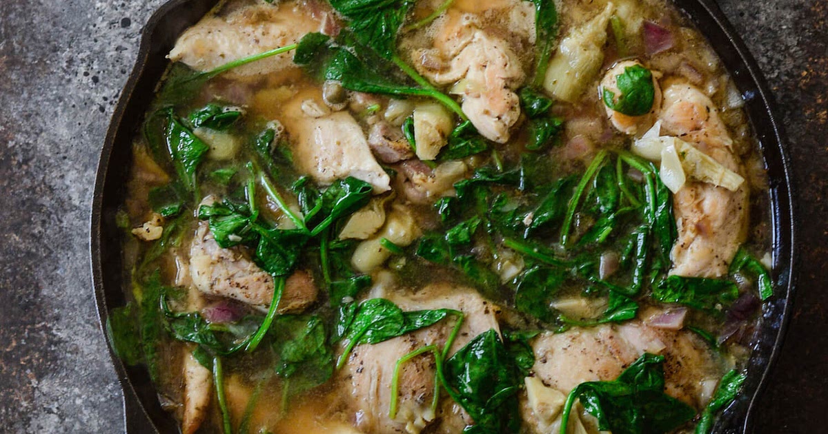 Paleo Chicken Lemon Spinach Artichoke Stew Recipe | Samsung Food App
