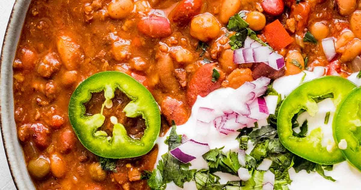 Instant Pot Vegetarian Chili with dry beans Recipe | Samsung Food App