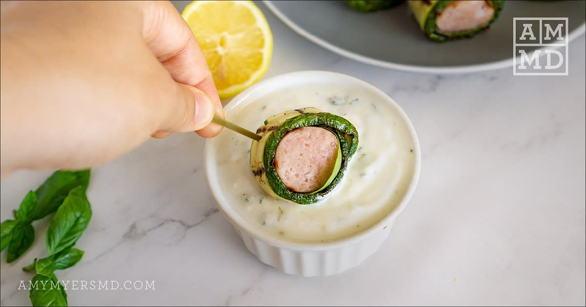 Zucchini-Wrapped Sausage Bites Recipe | Samsung Food App