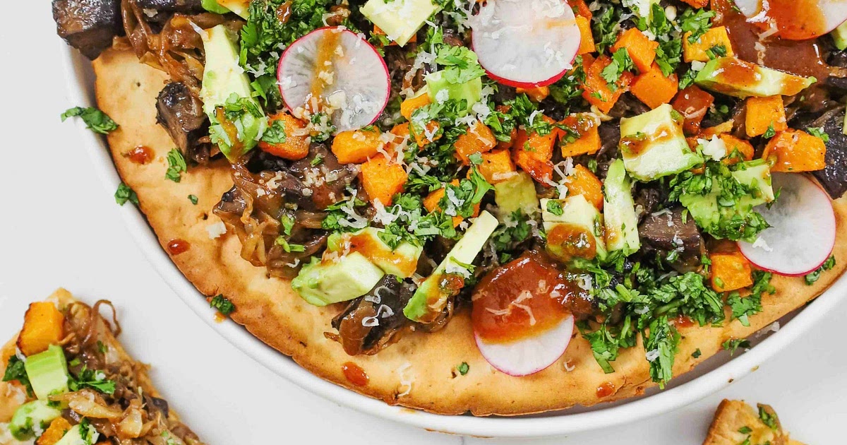 BBQ-y Portobello Flatbread with EXTRA Cilantro Recipe | Samsung Food App