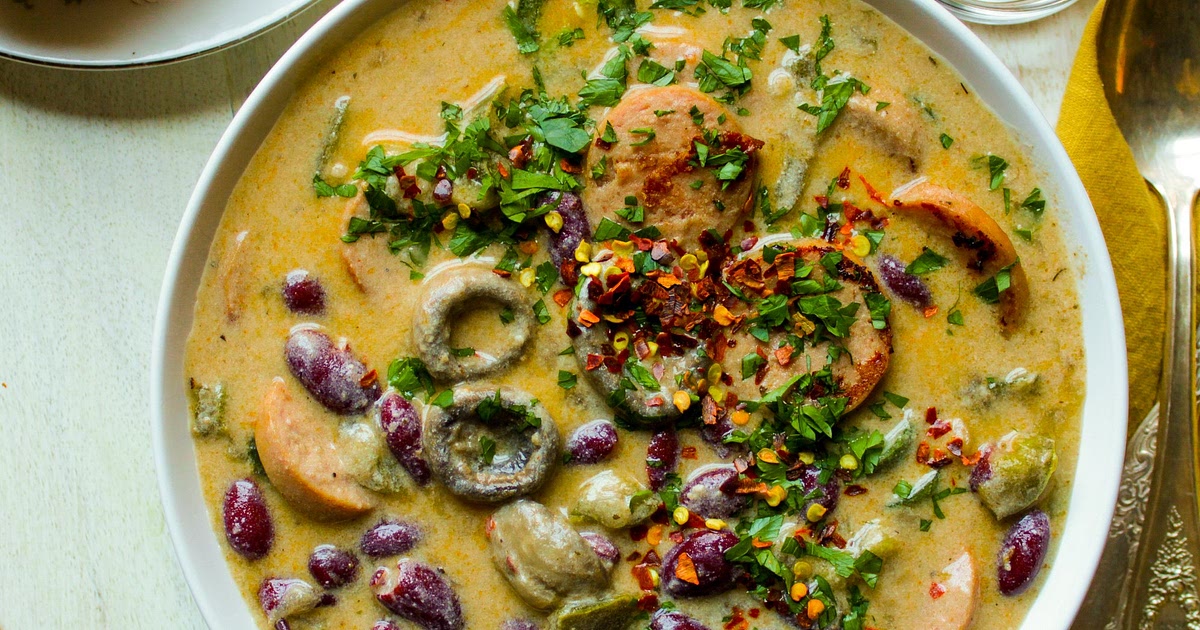 Creamy Red Bean Soup with Smoked Sausage Recipe | Samsung Food App