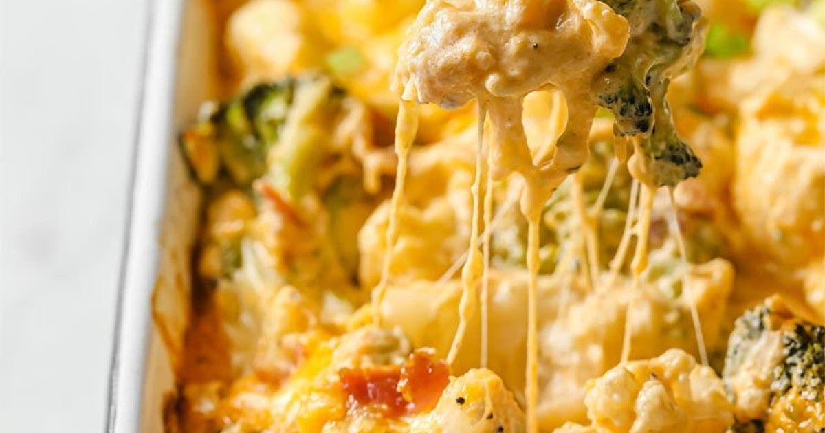 Low-Carb Loaded Broccoli Cauliflower Casserole Recipe | Samsung Food App