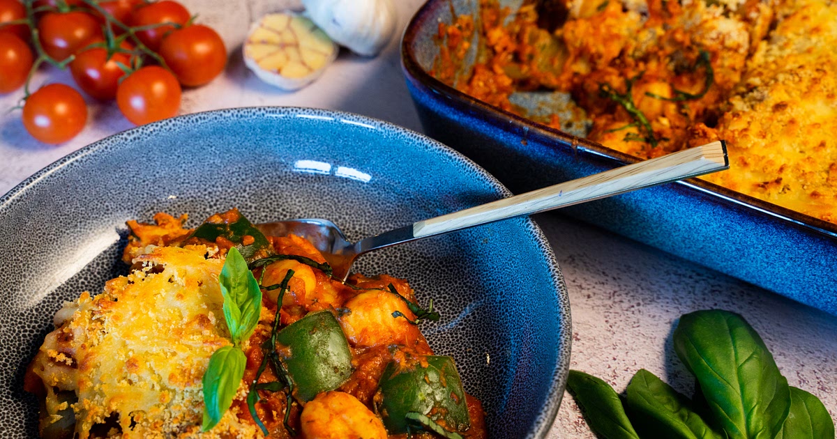 Puréety - Cheesy Gnocchi, Tomato & Basil Bake Recipe | Samsung Food App