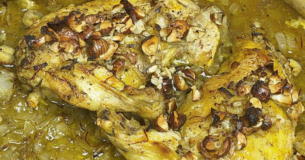 Roast Chicken With Saffron, Hazelnuts, and Honey From 'Ottolenghi' Recipe | Samsung Food App