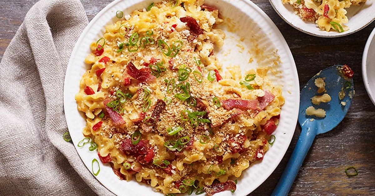 Bacon and sharp cheddar macaroni and cheese Recipe | Samsung Food App