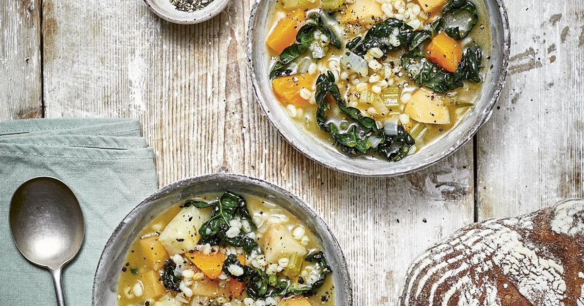 Winter Vegetable and Barley Soup Recipe | Samsung Food App