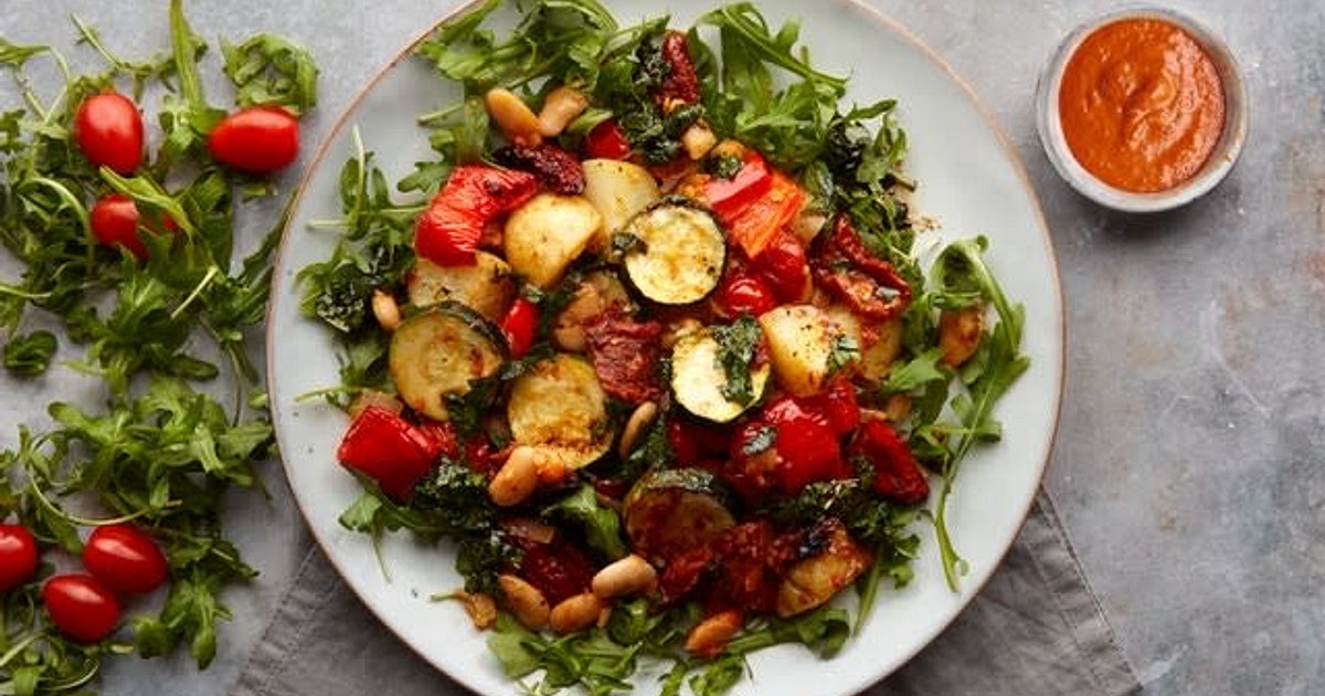 Butter bean bake with peppers and tapenade Recipe | Samsung Food App