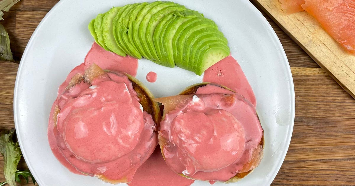 Eggs Benedict with Beet Hollandaise Recipe | Samsung Food App