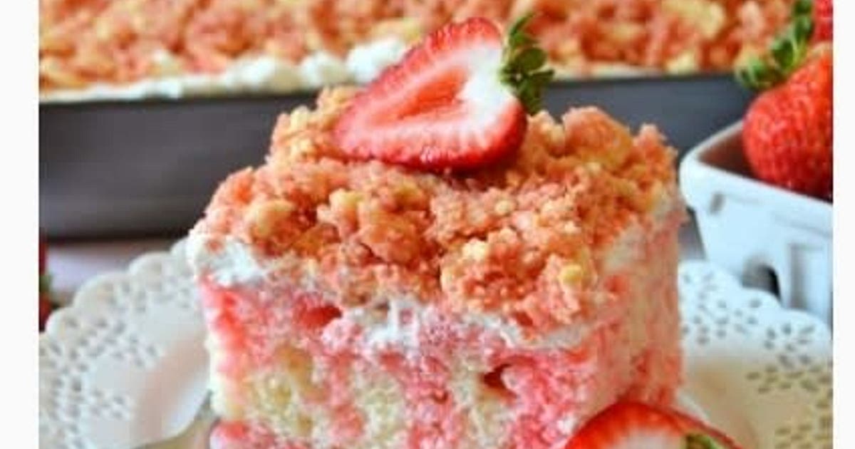 Strawberry Crunch Poke Cake Recipe | Samsung Food App