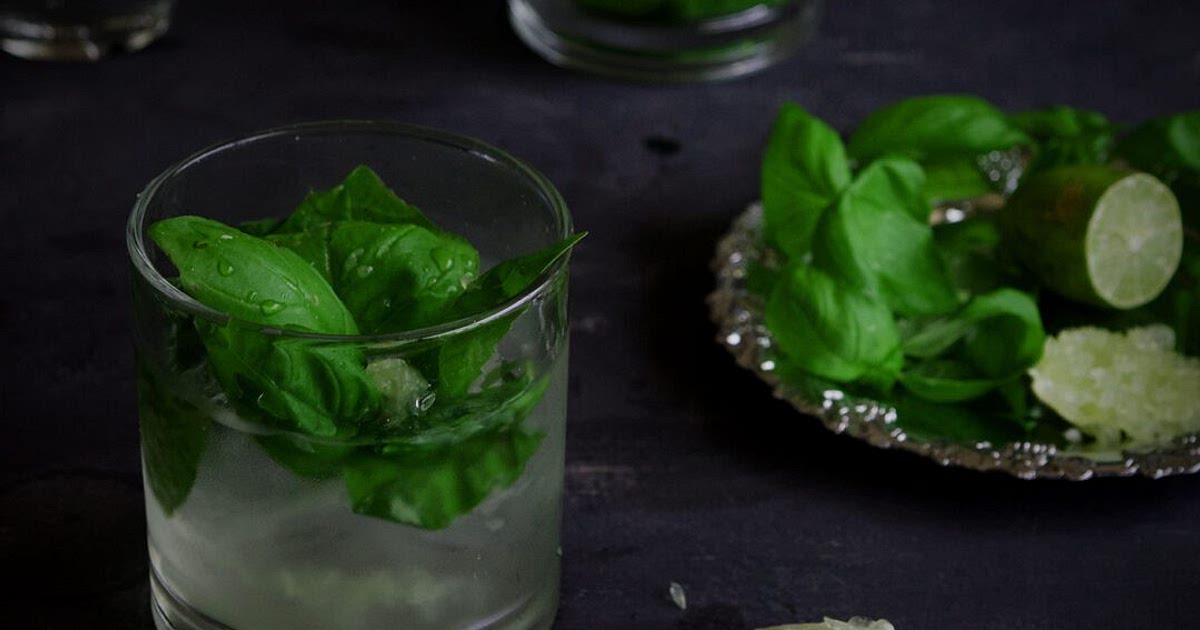 Gin and Tonic with Australian Finger Lime and Basil Recipe | Samsung Food App