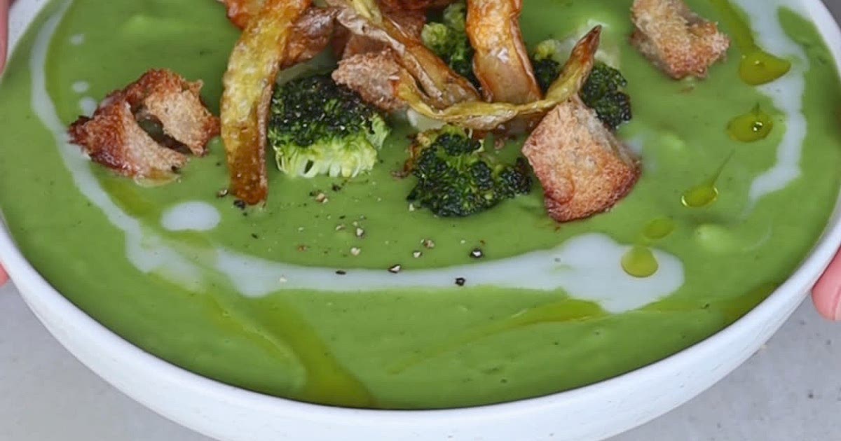No Waste Broccoli Stem Soup Recipe | Samsung Food App