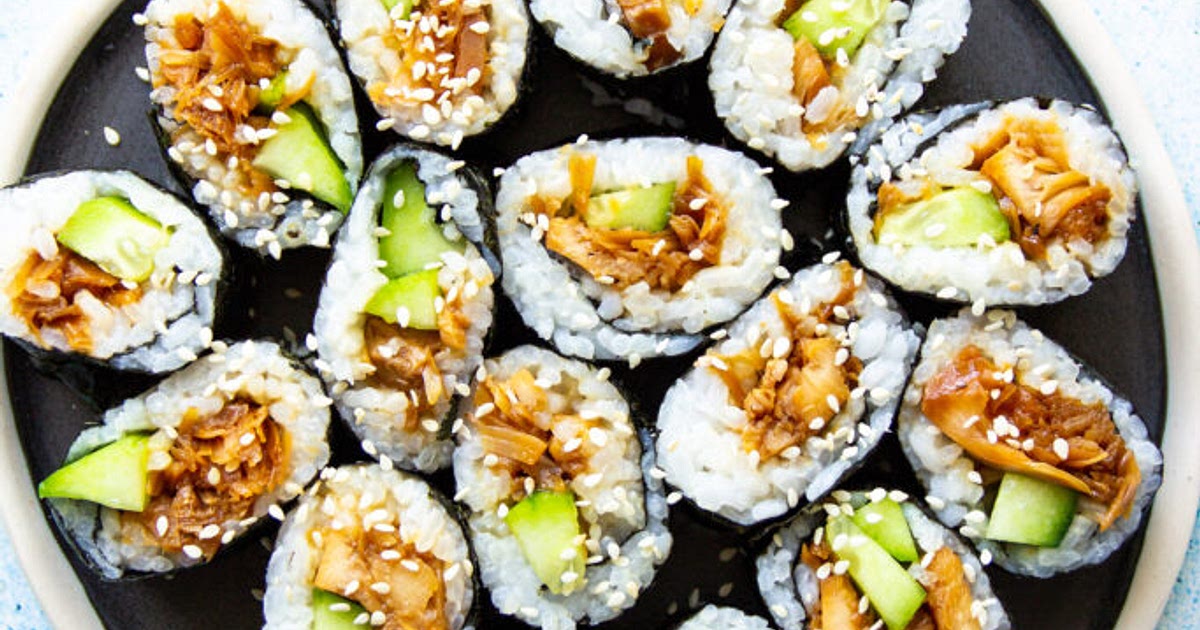 Vegan Jackfruit Sushi with Teriyaki Marinade Recipe | Samsung Food App