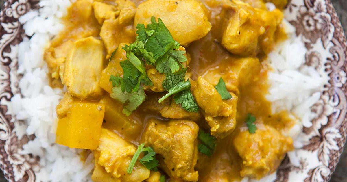Fresh Mangos, Chicken, and Coconut Milk Combine in This Creamy Mango Chicken Curry Recipe | Samsung Food App