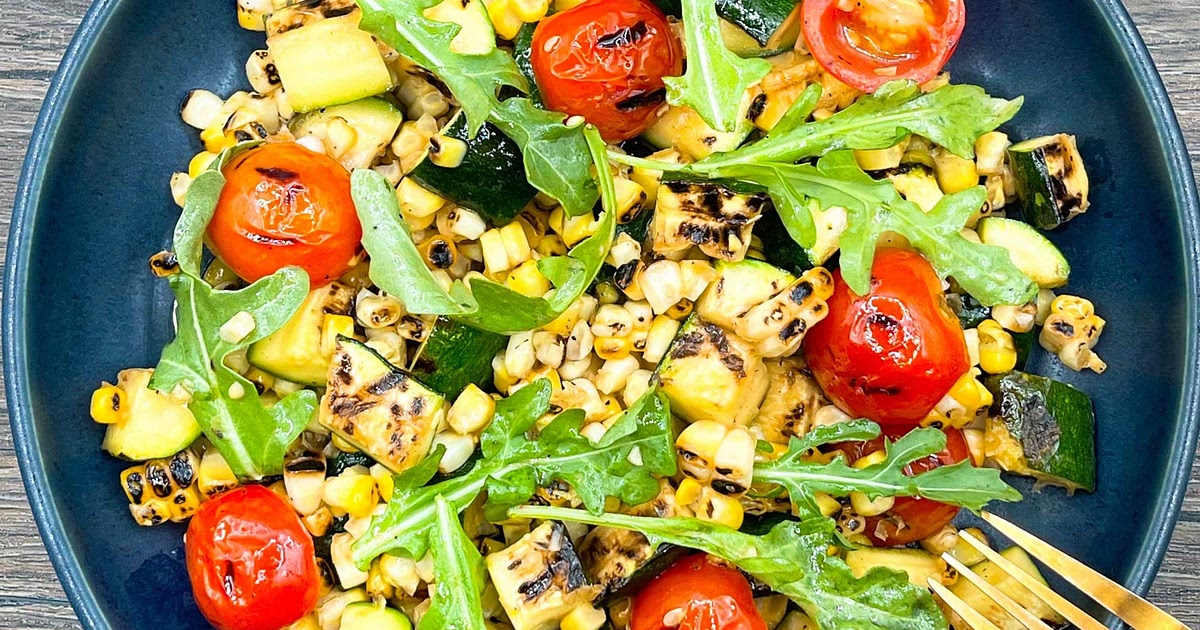 Grilled Zucchini and Corn Salad Recipe | Samsung Food App