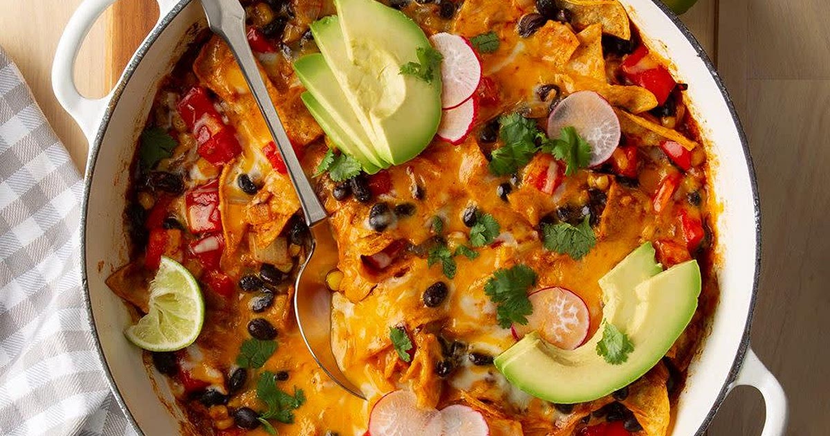 Vegetarian Skillet Enchiladas Recipe | Samsung Food App