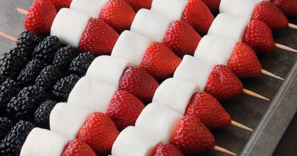 Patriotic Berry Marshmallow Kabobs | Campfire Marshmallows Recipe | Samsung Food App