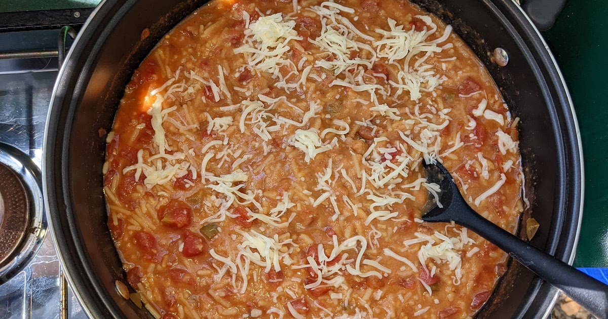 Spanish Rice & Refried Beans for camping (1 pan, 3 ingredients, easy) Recipe | Samsung Food App