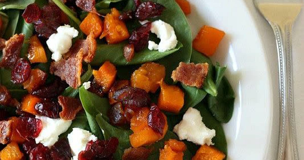 Butternut squash, bacon and spinach salad Recipe | Samsung Food App
