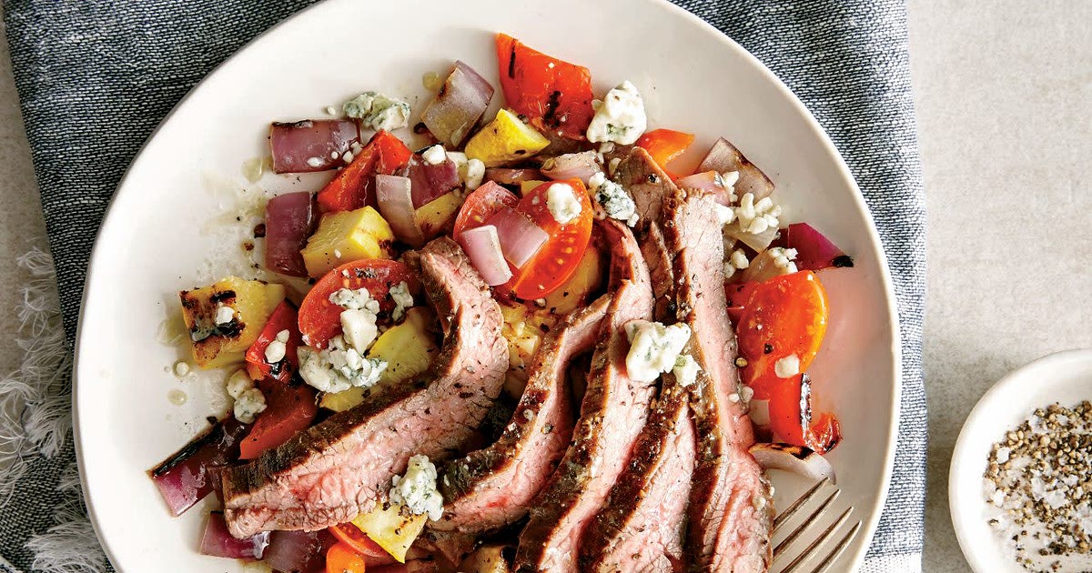 Grilled Vegetable and Flank Steak Salad Recipe | Samsung Food App