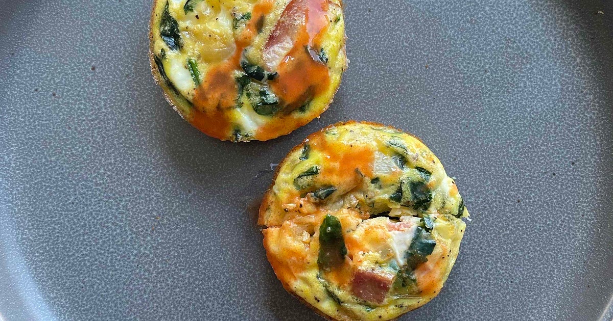 Turkey Bacon, Mozzarella and Spinach Egg Bites Recipe | Samsung Food App