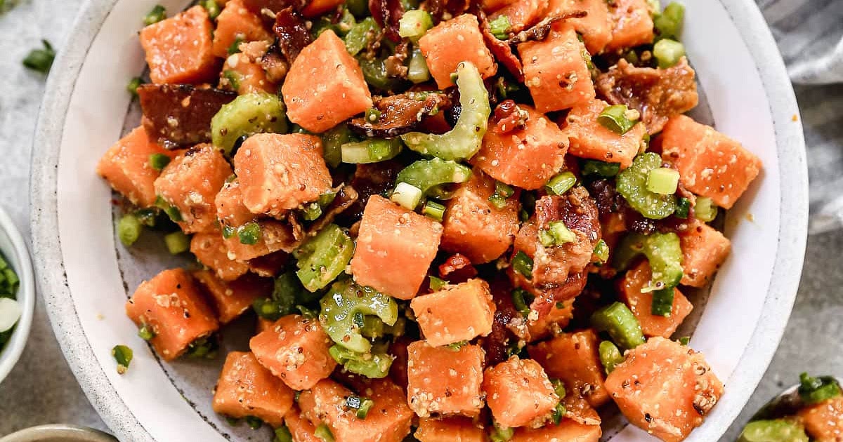 Sweet Potato Salad with Bacon Recipe | Samsung Food App