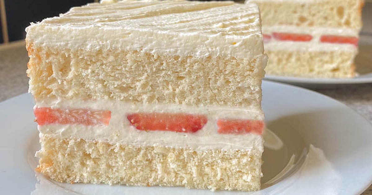 Strawberry And Cream Cake Recipe | Samsung Food App