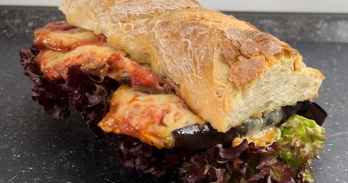 Cheesy eggplant sandwich Recipe | Samsung Food App