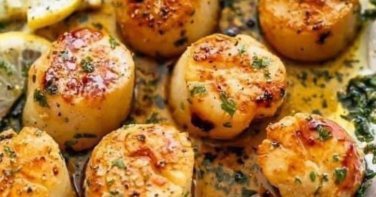 LEMON-GARLIC BAKED SCALLOPS Recipe | Samsung Food App