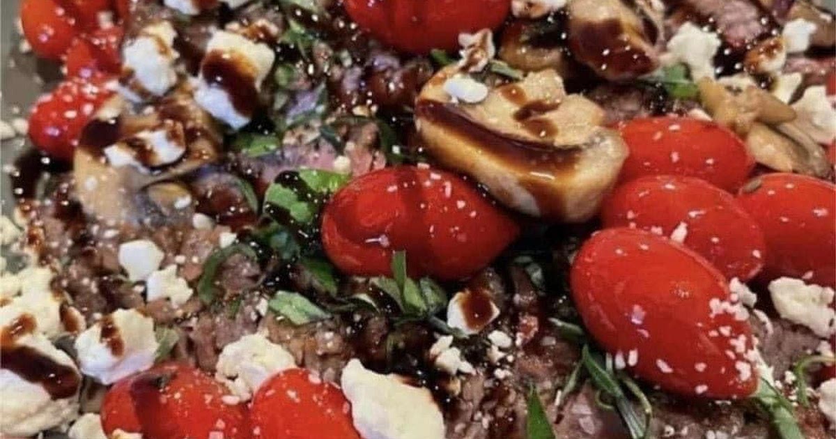 Flank Steak with Balsamic Tomato and Feta Recipe | Samsung Food App