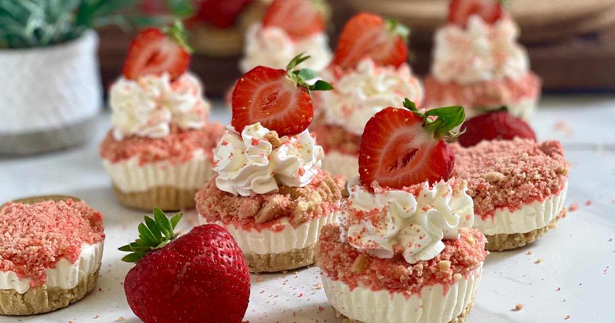 Strawberry Shortcake No-Bake Cheesecake Recipe | Samsung Food App