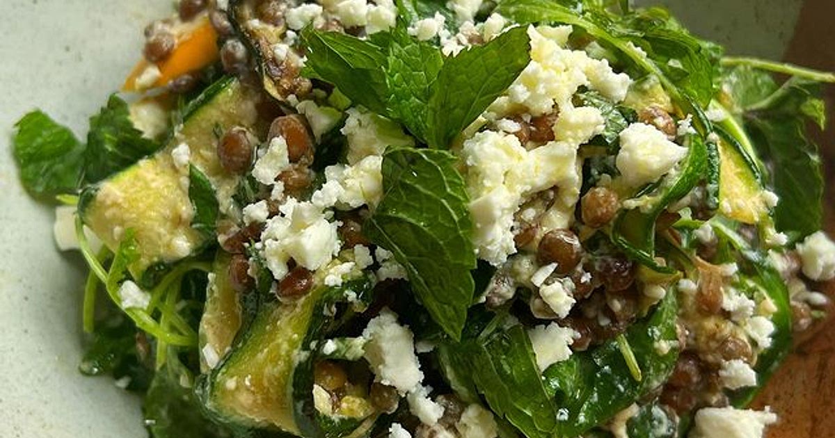 courgette lentil feta salad Recipe | Samsung Food App