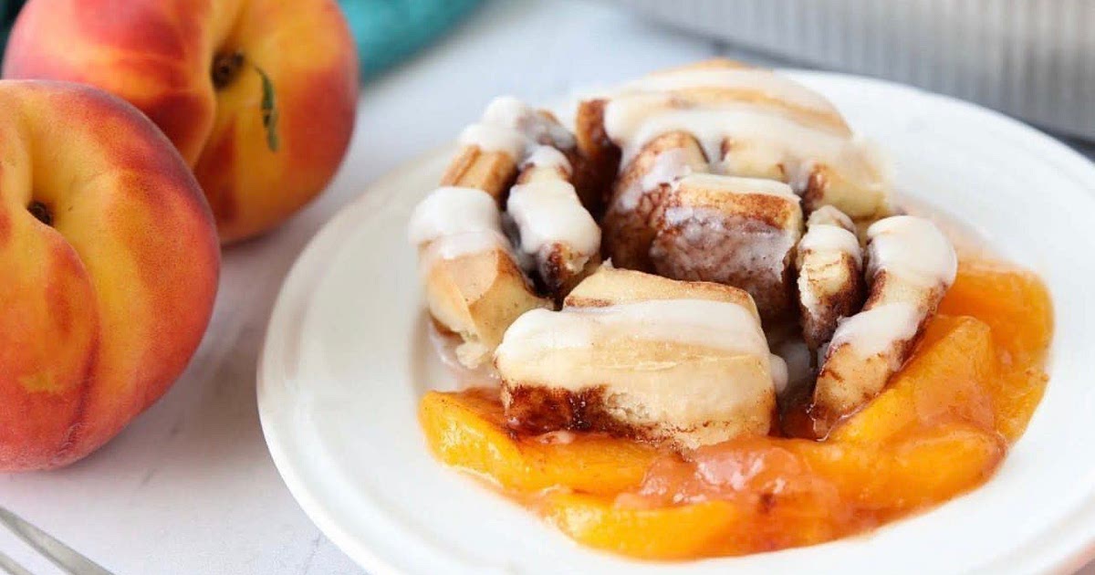 CINNAMON ROLL PEACH COBBLER Recipe | Samsung Food App