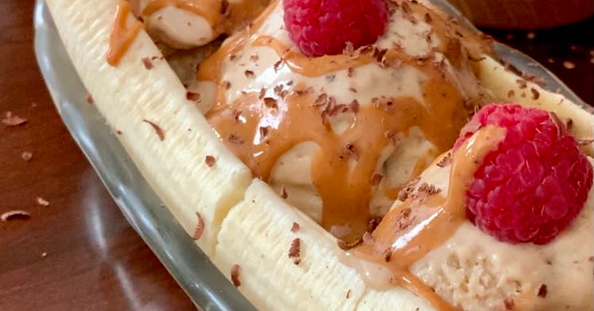 Peanut Butter Nicecream Banana Split Recipe | Samsung Food App