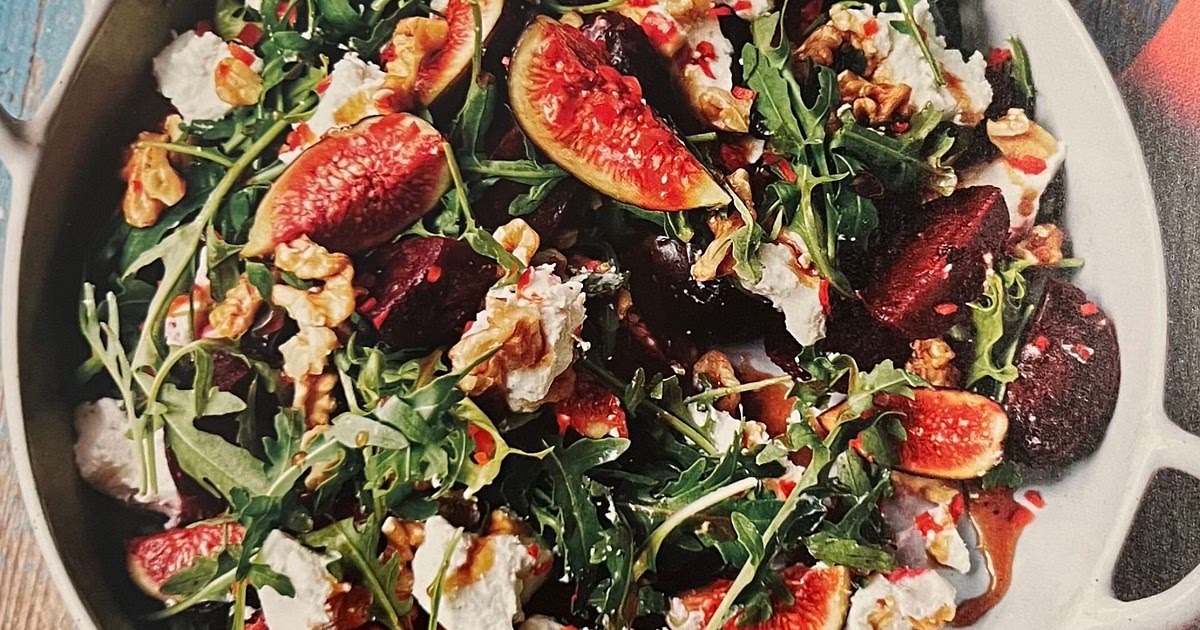 Fig, beetroot, goats' cheese, chilli & walnut salad Recipe | Samsung Food App