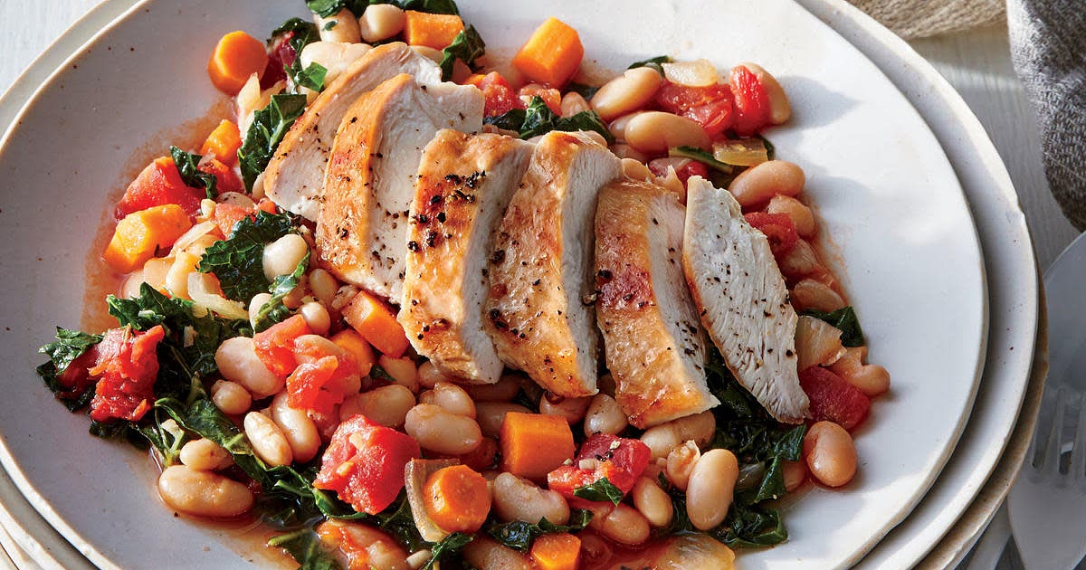 Tuscan Herb Pork Tenderloin with White Beans (Freezer Friendly Diabetic Friendly | Low Sodium | Medi