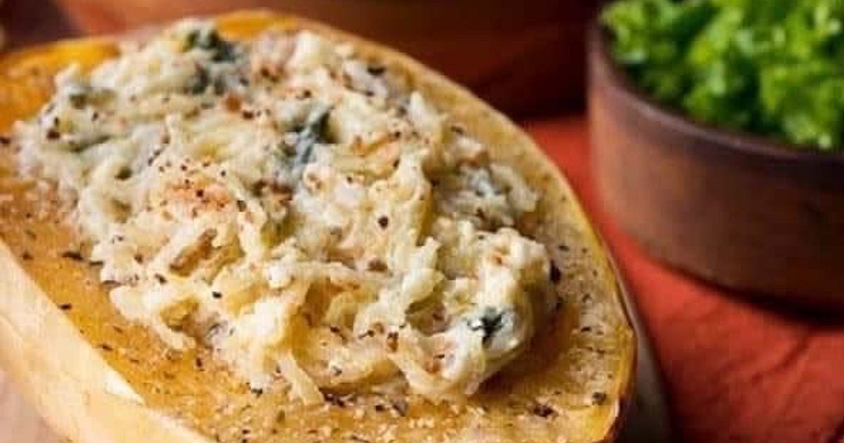 Four Cheese Garlic Spaghetti Squash Recipe | Samsung Food App