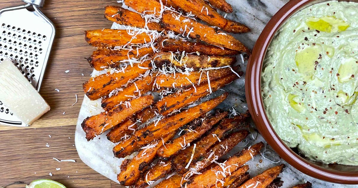 Sweet Potato Parmesan Fries Recipe | Samsung Food App
