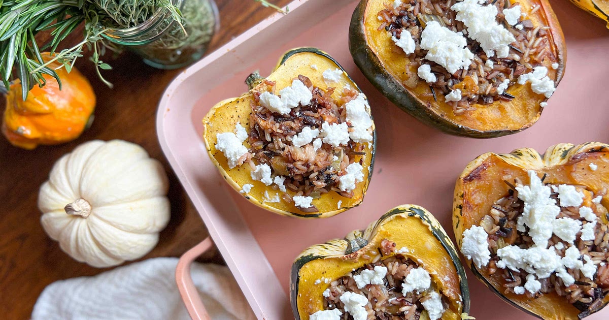 Roasted Stuffed Acorn Squash Recipe | Samsung Food App