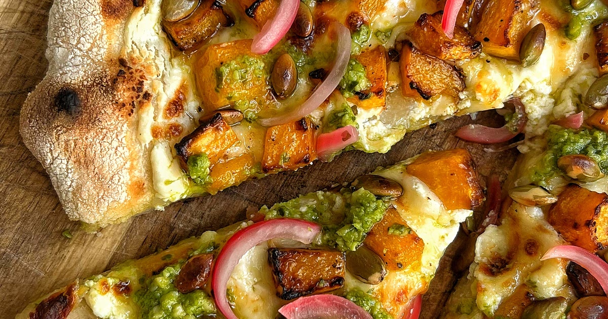 Roasted Pumpkin Pizza Recipe | Samsung Food App