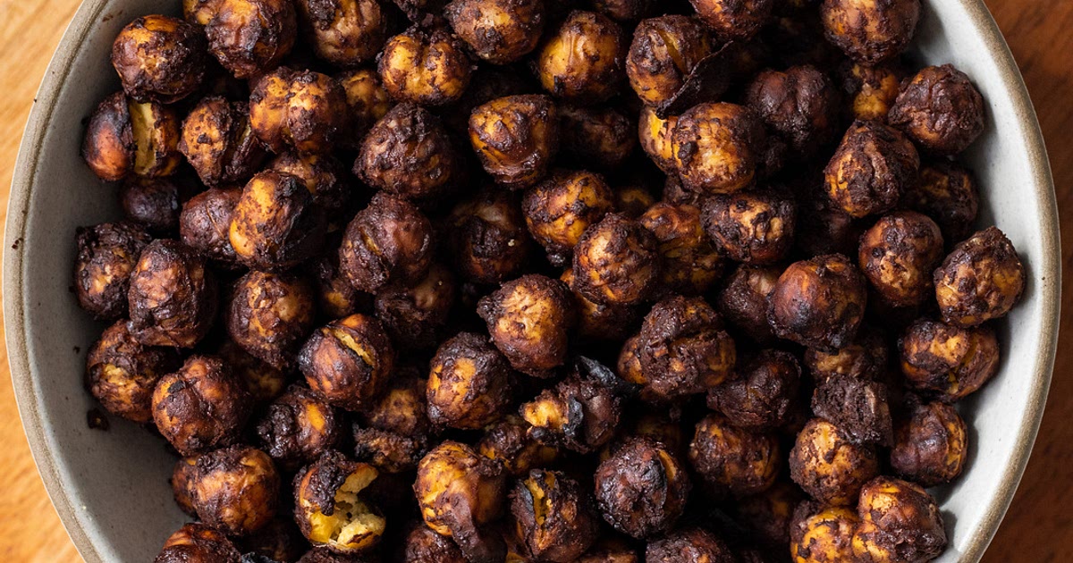 healthy vegan cocoa puffs (oil free air fried chickpeas) Recipe | Samsung Food App