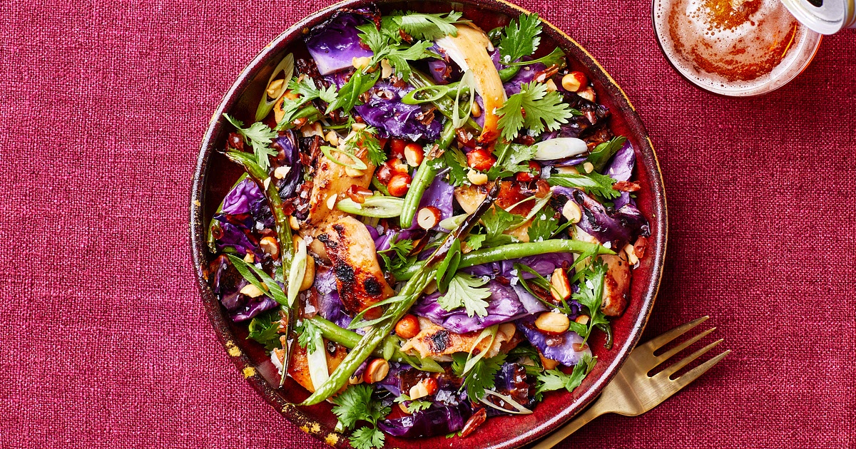 Sesame Chicken and Cabbage Salad Recipe | Samsung Food App