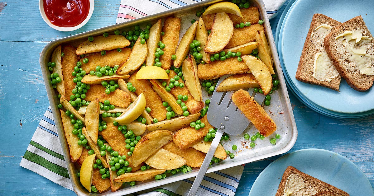 One-pan fish and chips Recipe | Samsung Food App
