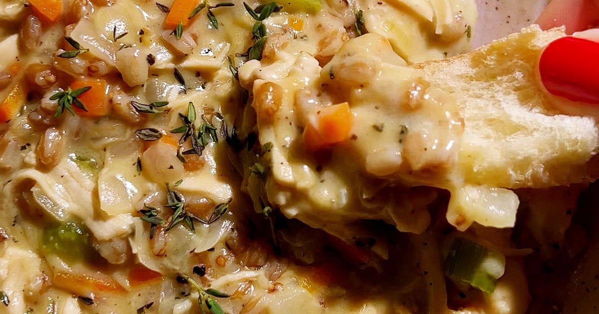 Creamy Chicken and Farro Soup Recipe | Samsung Food App