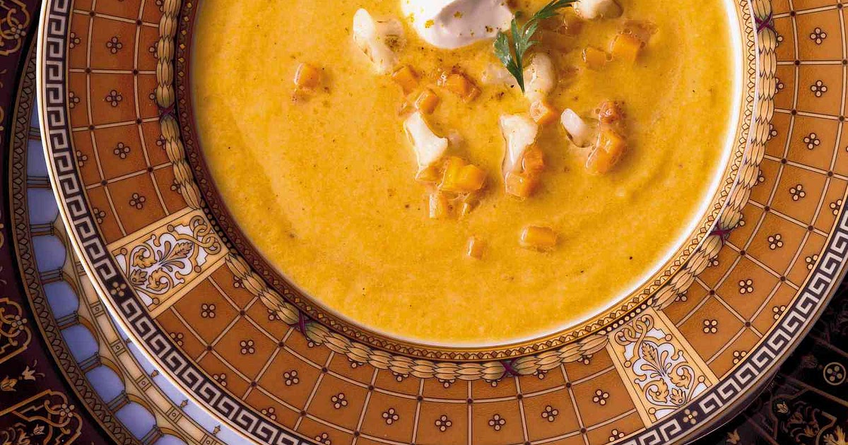 Curried Butternut Squash and Cauliflower Soup Recipe | Samsung Food App