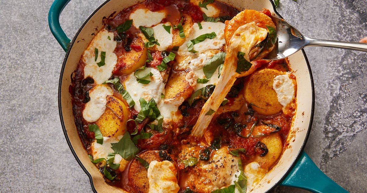 Caprese Chicken & Polenta Bake Recipe | Samsung Food App