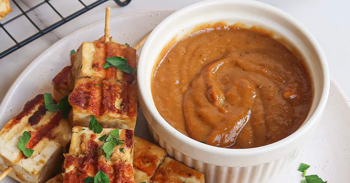 Peanut Satay Tofu Skewers Recipe | Samsung Food App