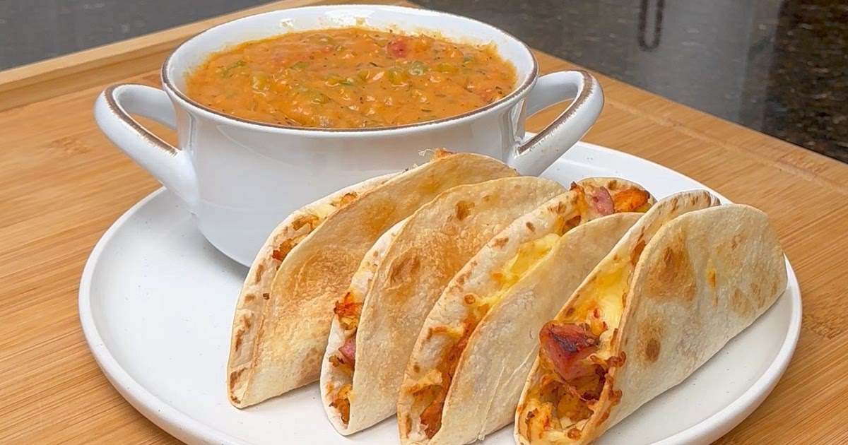 Air Fryer Crawfish & Shrimp Etouffee Tacos Recipe | Samsung Food App