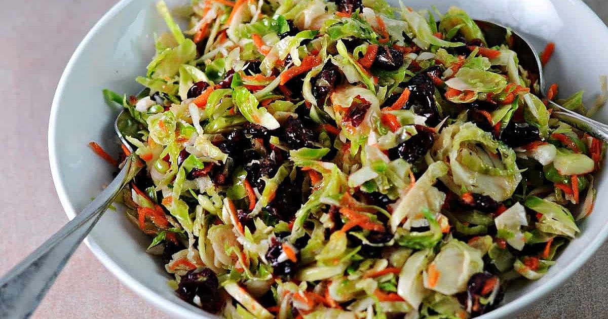 Brussels Sprouts Salad with Cranberries Recipe | Samsung Food App